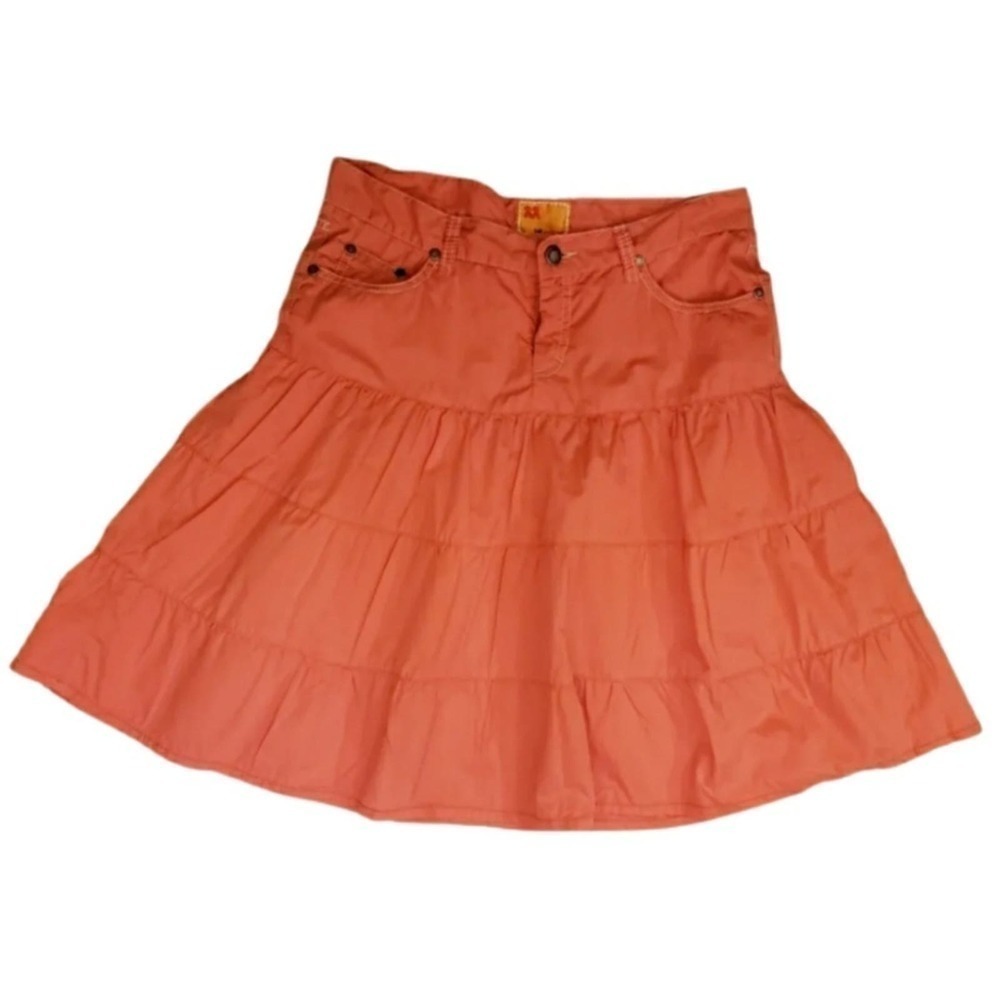 Cute Ruffle Mini Skirt Salmon Color Spring Fun Women's‎ Size 27